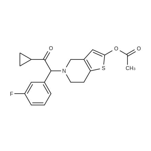 Structure of 5-[(1RS)-2-Cyclopropyl-1-(3-fluorophenyl)-2-oxoethyl]-4,5,6,7-tetrahydrothieno[3,2-c]pyridin-2-yl Acetate