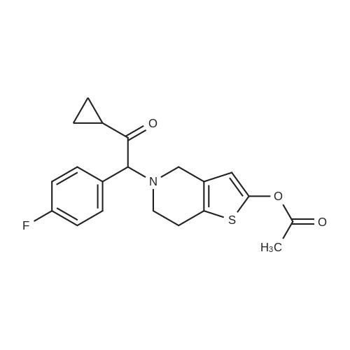 Structure of 5-[(1RS)-2-Cyclopropyl-1-(4-fluorophenyl)-2-oxoethyl]-4,5,6,7-tetrahydrothieno[3,2-c]pyridin-2-yl Acetate