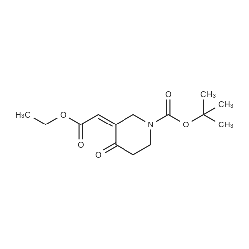 Structure of tert-Butyl (Z)-3-(2-ethoxy-2-oxoethylidene)-4-oxopiperidine-1-carboxylate
