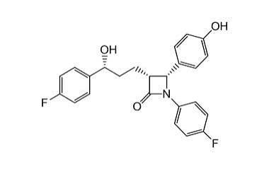 Structure of (3R,4R)-1-(4-fluorophenyl)-3-[(3R)-3-(4-fluorophenyl)-3-hydroxypropyl]-4-(4-hydroxyphenyl)azetidin-2-one