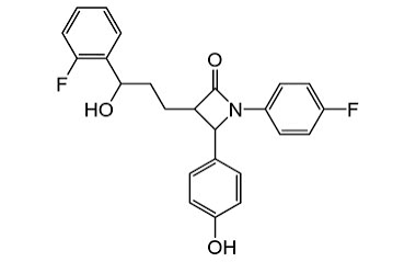 Structure of (3R,4S)-1-(4-fluorophenyl)-3-[(3R)-3-(2-fluorophenyl)-3-hydroxypropyl]-4-(4-hydroxyphenyl)azetidin-2-one