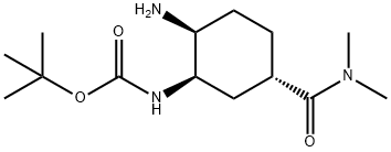 Structure of tert-butyl(1R,2S,5S)-2-aMino-5-(diMethylcarbaMoyl)cyclohexylcarbaMate.
