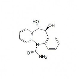 Structure of (10R,11R)-rel-10,11-Dihydro-10,11-dihydroxy-5H-dibenz[b,f]azepine-5-carbox- amide; Dihydrocarbamazepine-10,11-trans-diol; Carbamazepine-10,11-dihydrodiol; Carbamazepine-10,11-dihydro-10,11-diol; 10,11-Dihydroxycarbamazepine